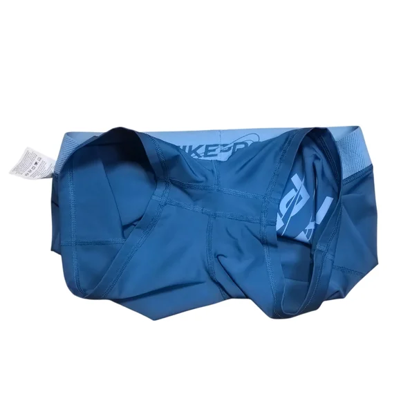 Nike Pro 3” Training Shorts Blue Size LargeGraphic Logo
